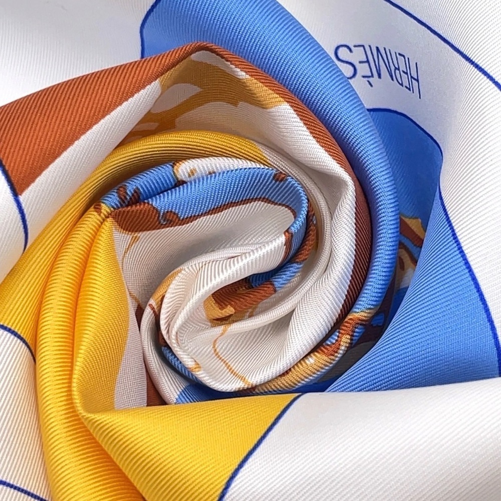 HERMES Limited Edition Rare Collectors Carre 90 “Vive Les Champions!” Silk Scarf - Picture 5 of 11